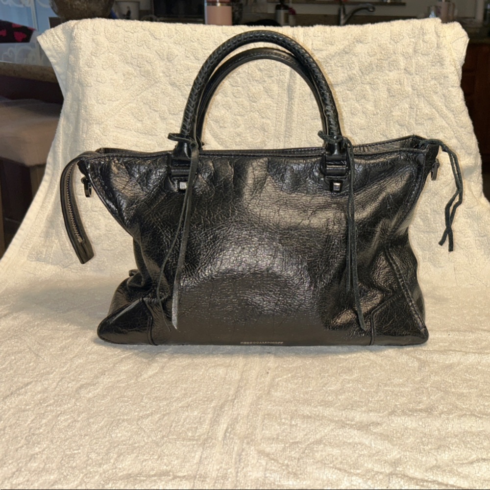 Rebecca Minkoff Black Leather Tote Bag